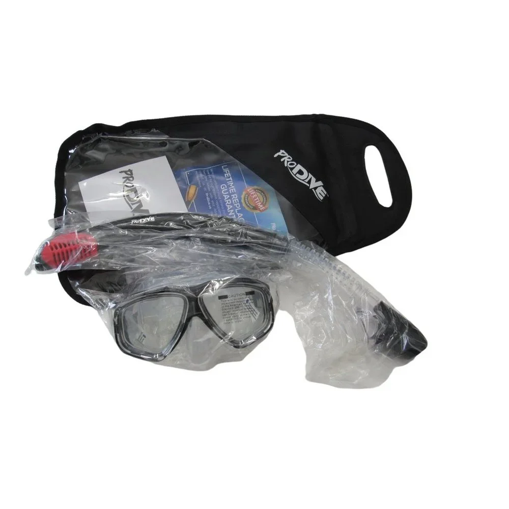 PRODIVE DRY TOP SNORKEL MASK SET WITH TEMPERED GLASS
